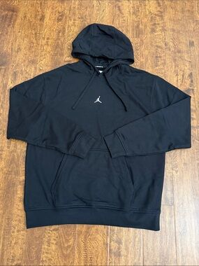 Jordan Sports Black Pullover Hoodie with White Jumpman